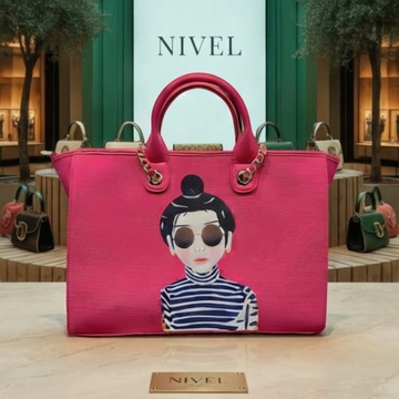 Nivel Customized Name and Patch Tote Bag for Women (04)