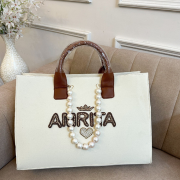 Nivel Offwhite Pearlet Tote
