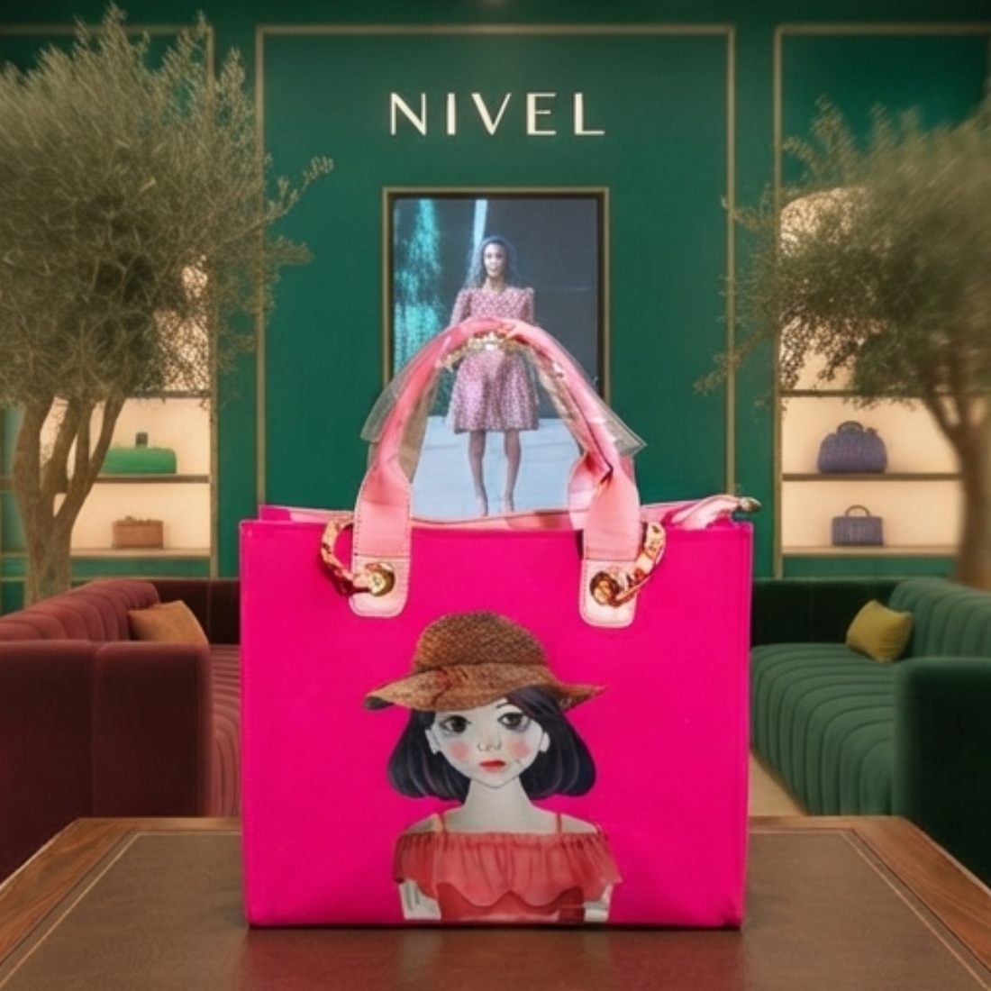 Nivel Customized Name and Patch Tote Bag for Women (04)