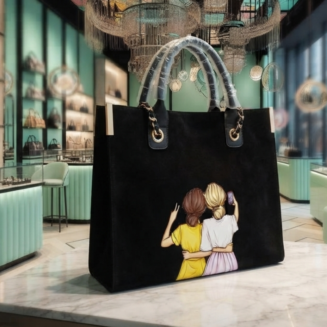 Nivel Customized Name and Patch Tote Bag for Women (03)