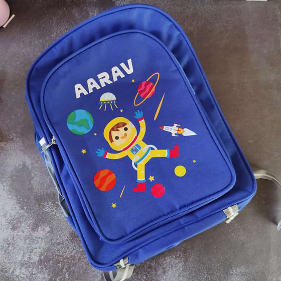 Nivel Customized Backpack with Chenille  Patch Letters for Baby for Kids | Boys | Girls  | Small | Preschool | Nursery | Waterproof |Casual| Picnic | Tuition | Birthday | Gift