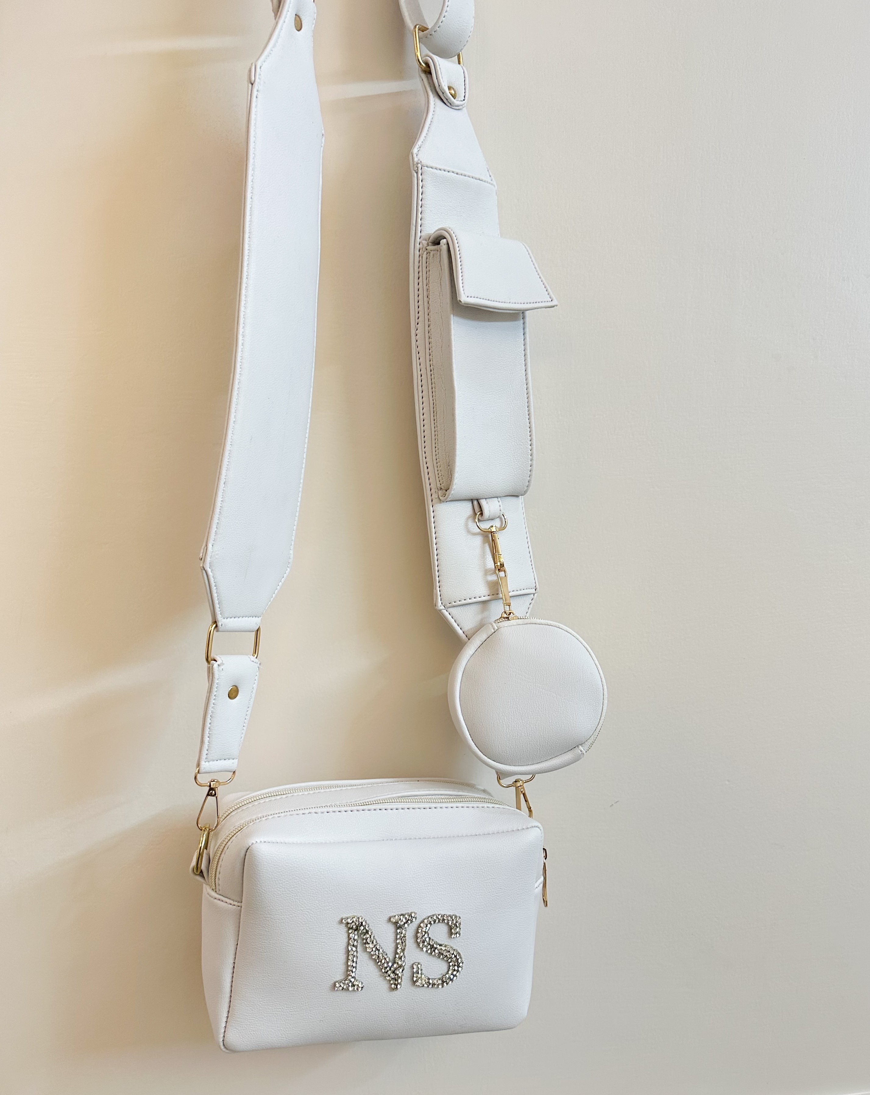 Nivel White dual compartment Bella sling