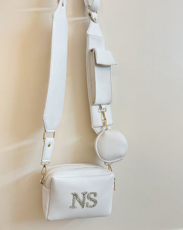 Nivel White dual compartment Bella sling