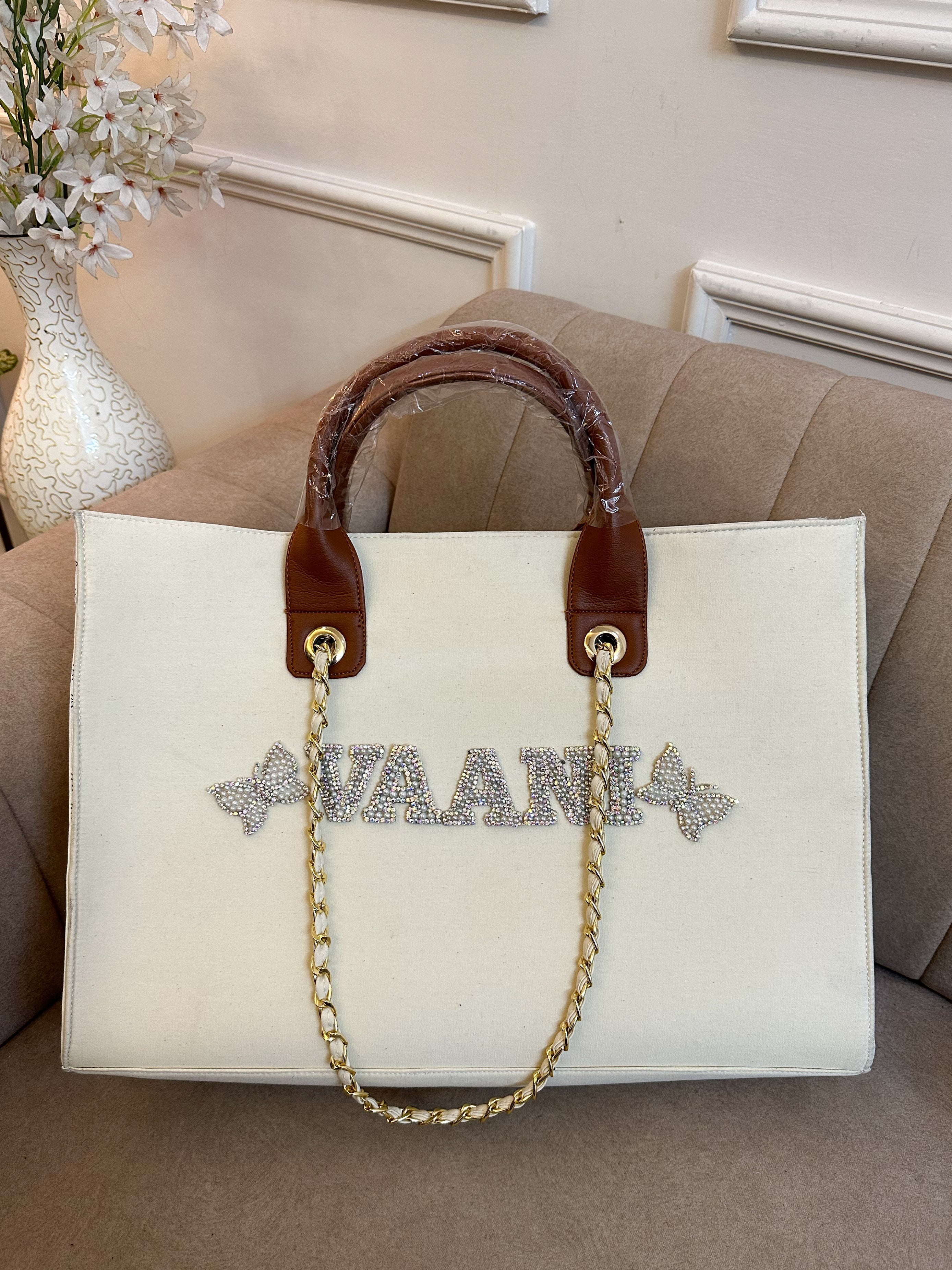 Nivel Offwhite Tote Without Stripe