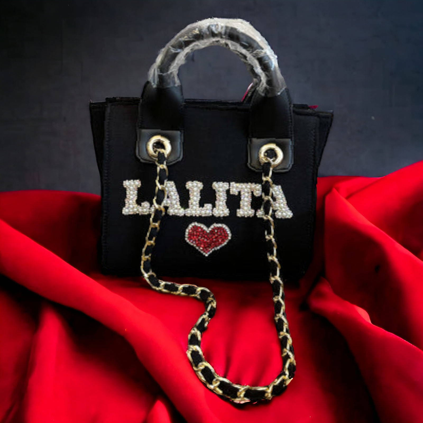 Black Canvas Premium Tote Customised Bag (Black)_04)