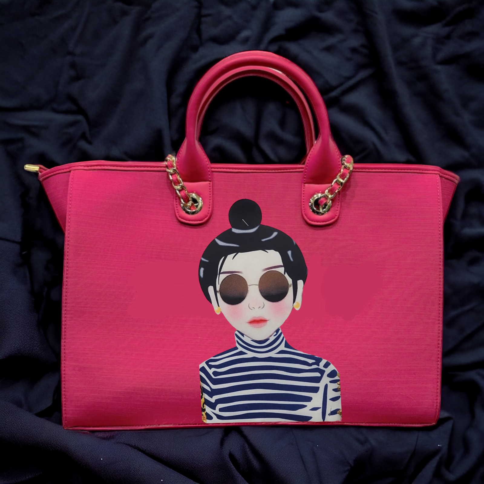 Nivel Customized Name and Patch Tote Bag for Women (02)