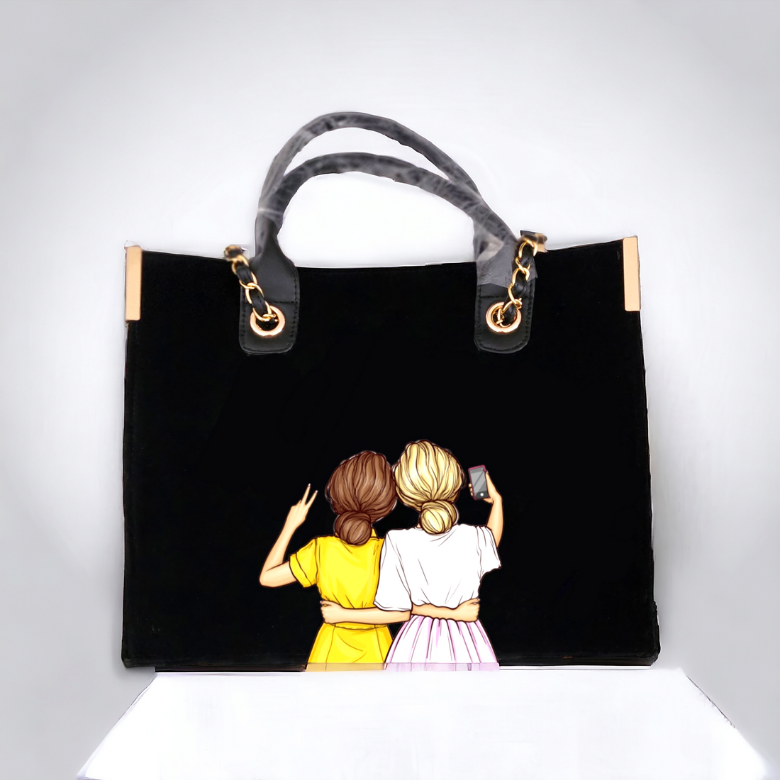 Nivel Customized Name and Patch Tote Bag for Women (03)