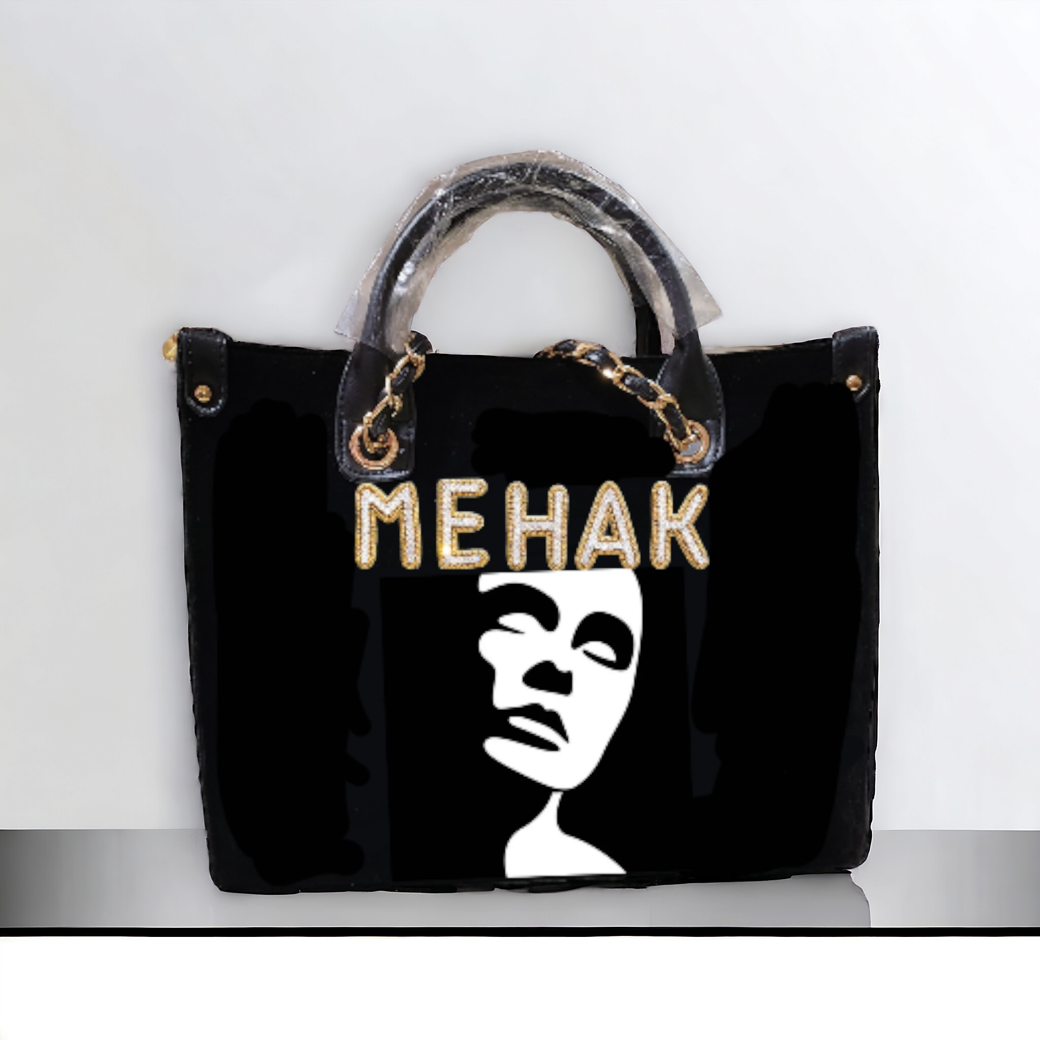 Nivel Customized Name and Print Tote Bag for Women (02)