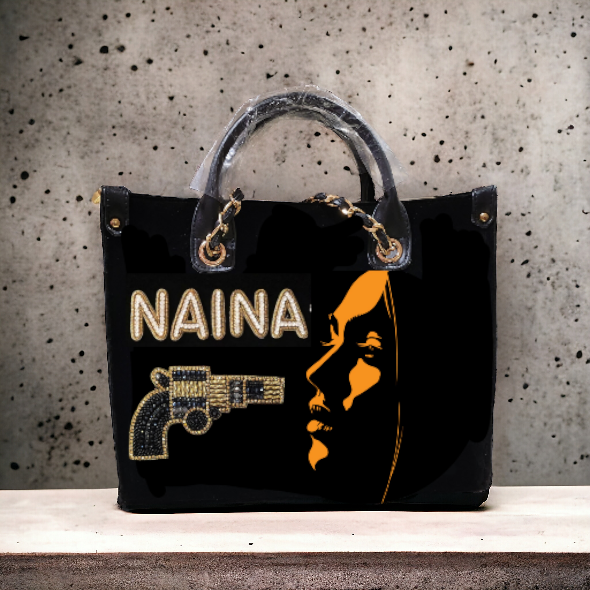 Nivel Customized Name and Print Tote Bag for Women (02)