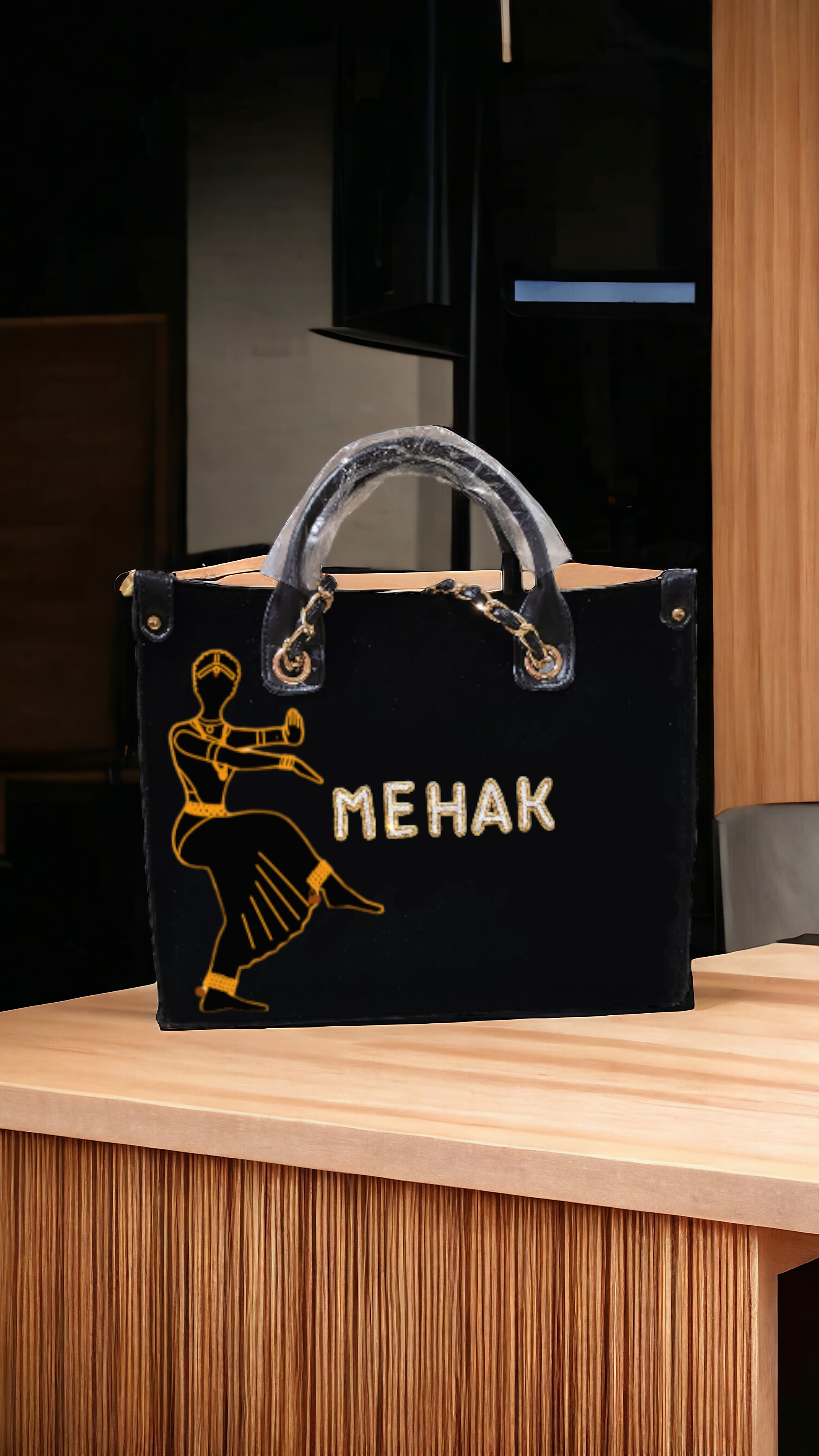 Nivel Customized Name and Print Tote Bag for Women (02)