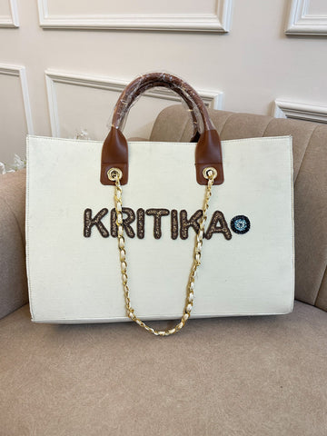 Nivel Offwhite Tote Without Stripe