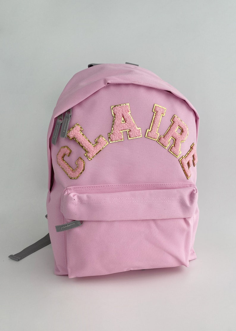 Nivel Customized Backpack with Chenille  Patch Letters for Baby for Kids | Boys | Girls  | Small | Preschool | Nursery | Waterproof |Casual| Picnic | Tuition | Birthday | Gift