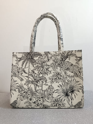 Nivel White Jungle Tote